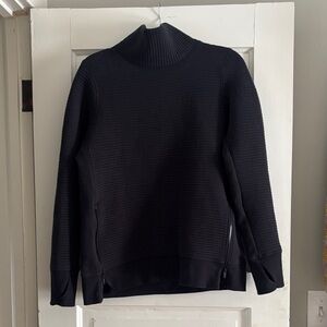 Women’s Activewear Black Ribbed Mock Neck Sweater